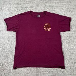 Anti Social Social Club Men’s Maroon Short Sleeve Tee T Shirt